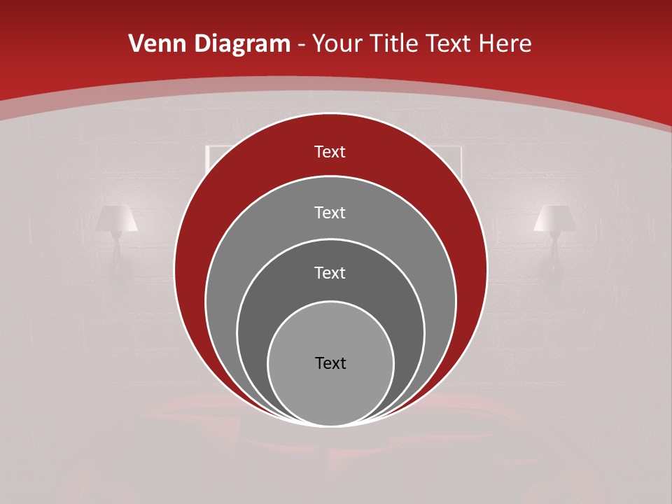 A Red Couch Sitting In Front Of A Flat Screen Tv PowerPoint Template