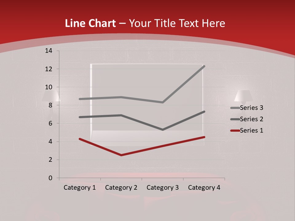 A Red Couch Sitting In Front Of A Flat Screen Tv PowerPoint Template