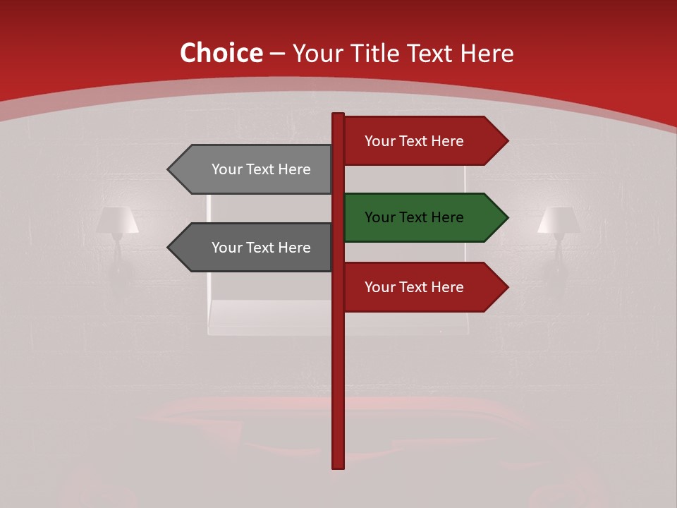 A Red Couch Sitting In Front Of A Flat Screen Tv PowerPoint Template