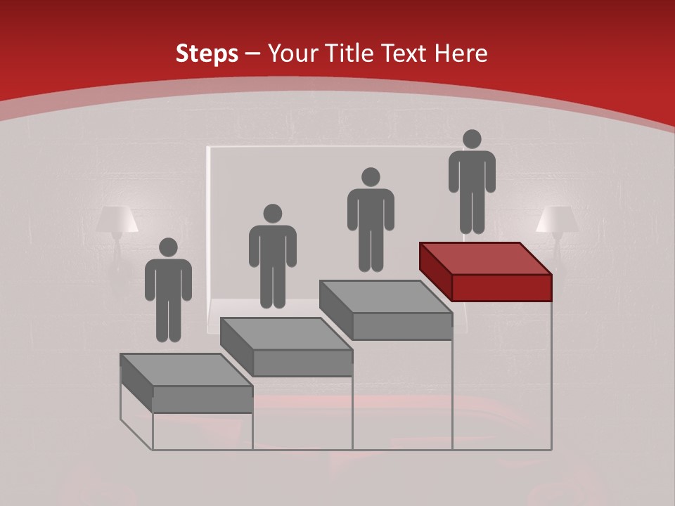 A Red Couch Sitting In Front Of A Flat Screen Tv PowerPoint Template