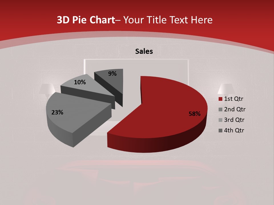 A Red Couch Sitting In Front Of A Flat Screen Tv PowerPoint Template