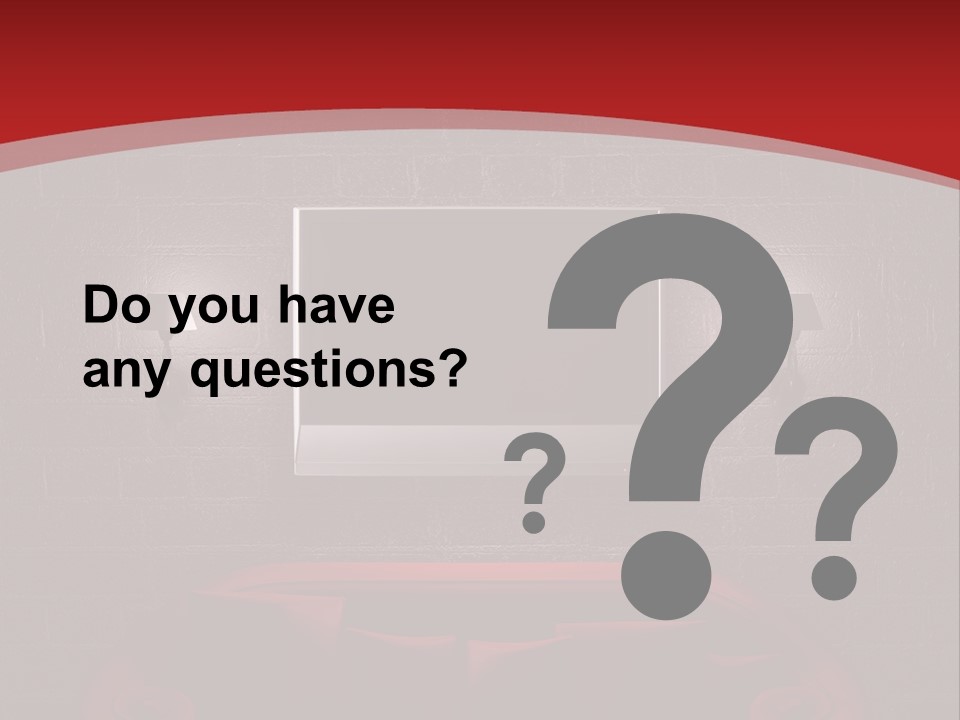 A Red Couch Sitting In Front Of A Flat Screen Tv PowerPoint Template