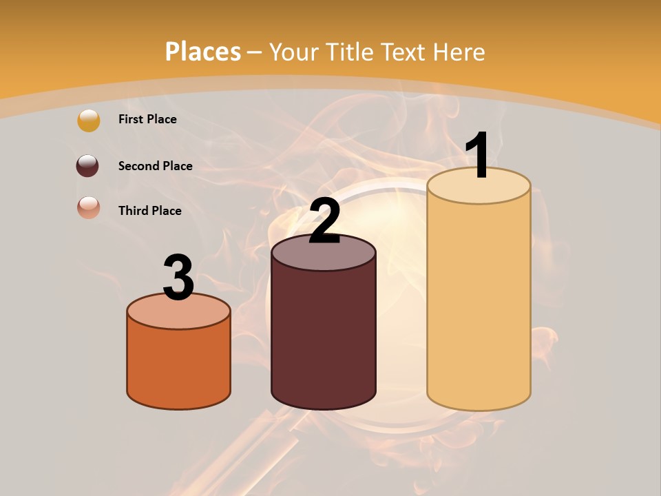 A Magnifying Glass On Fire With Smoke Coming Out Of It PowerPoint Template