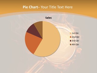 A Magnifying Glass On Fire With Smoke Coming Out Of It PowerPoint Template