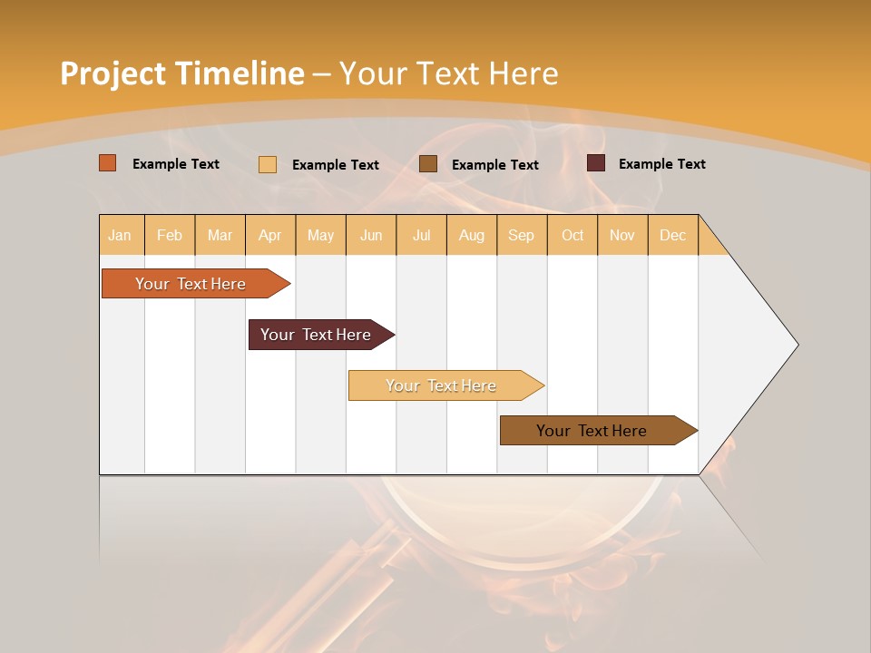 A Magnifying Glass On Fire With Smoke Coming Out Of It PowerPoint Template