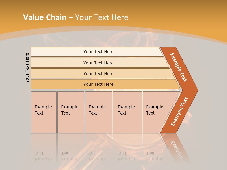 A Magnifying Glass On Fire With Smoke Coming Out Of It PowerPoint Template