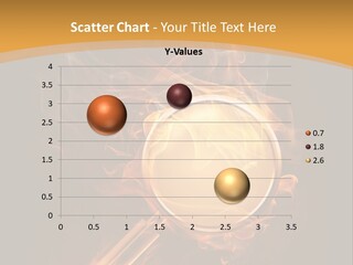 A Magnifying Glass On Fire With Smoke Coming Out Of It PowerPoint Template