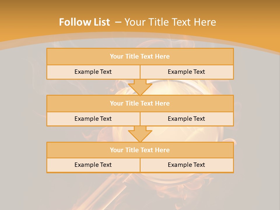 A Magnifying Glass On Fire With Smoke Coming Out Of It PowerPoint Template