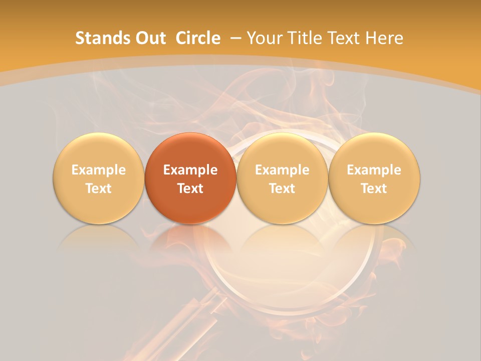 A Magnifying Glass On Fire With Smoke Coming Out Of It PowerPoint Template