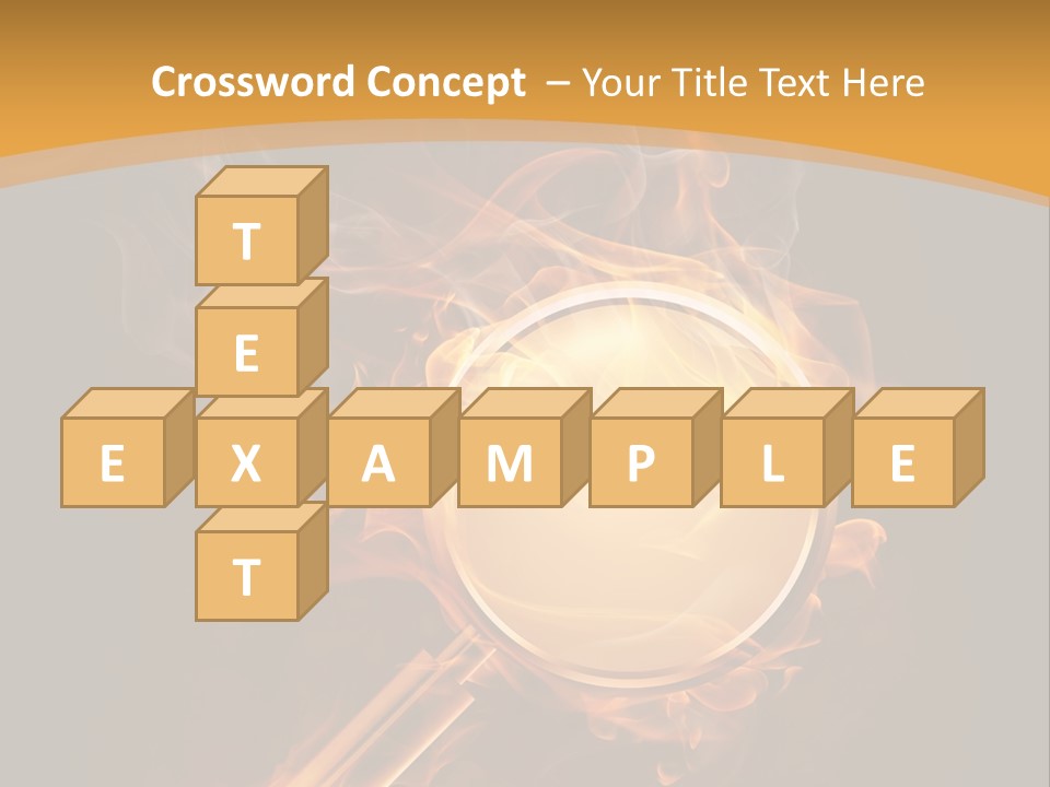 A Magnifying Glass On Fire With Smoke Coming Out Of It PowerPoint Template