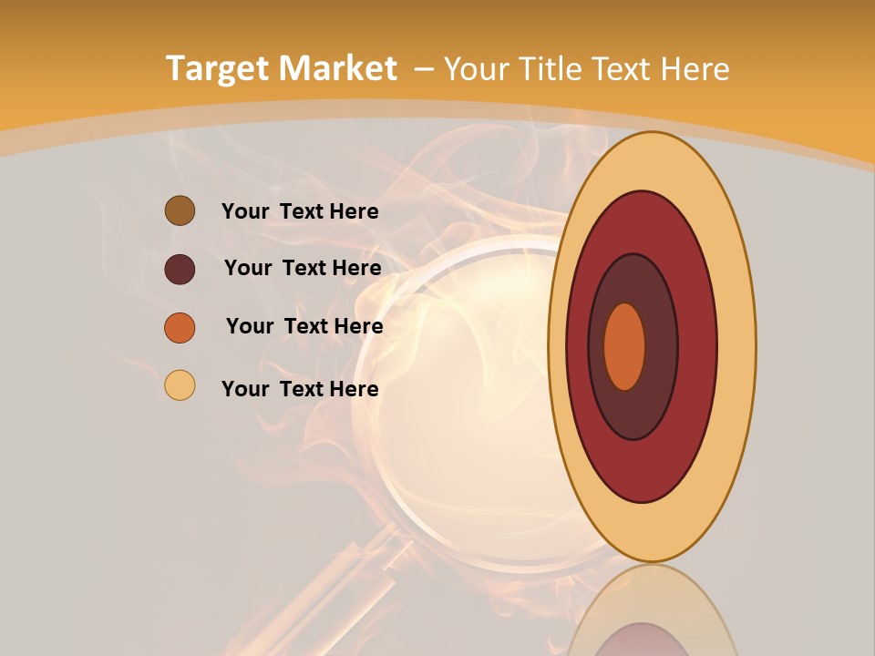 A Magnifying Glass On Fire With Smoke Coming Out Of It PowerPoint Template