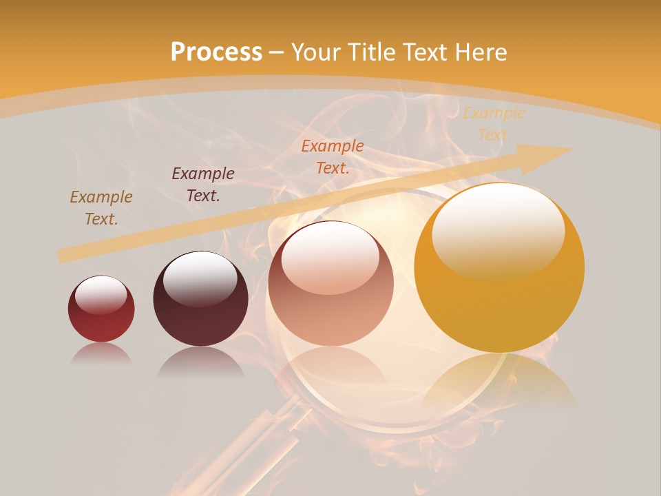 A Magnifying Glass On Fire With Smoke Coming Out Of It PowerPoint Template