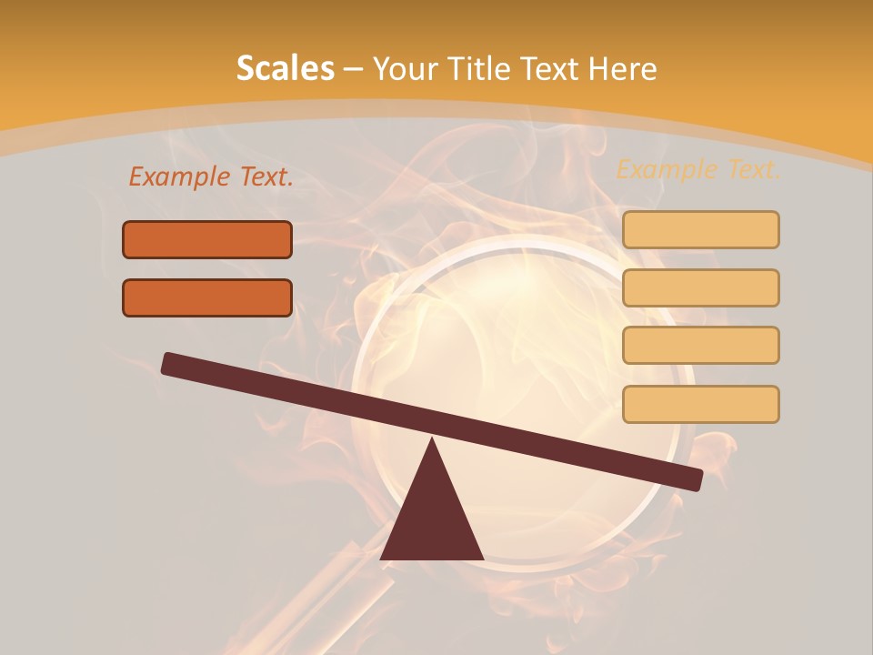 A Magnifying Glass On Fire With Smoke Coming Out Of It PowerPoint Template