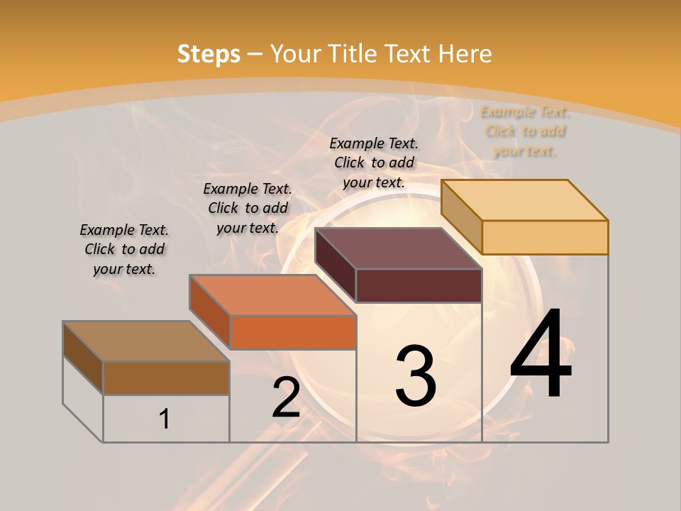 A Magnifying Glass On Fire With Smoke Coming Out Of It PowerPoint Template