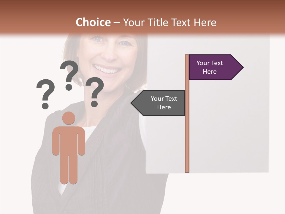 Uncertainty Way Decision PowerPoint Template