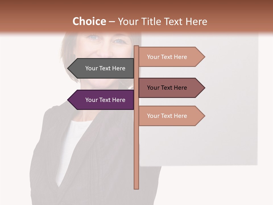 Uncertainty Way Decision PowerPoint Template