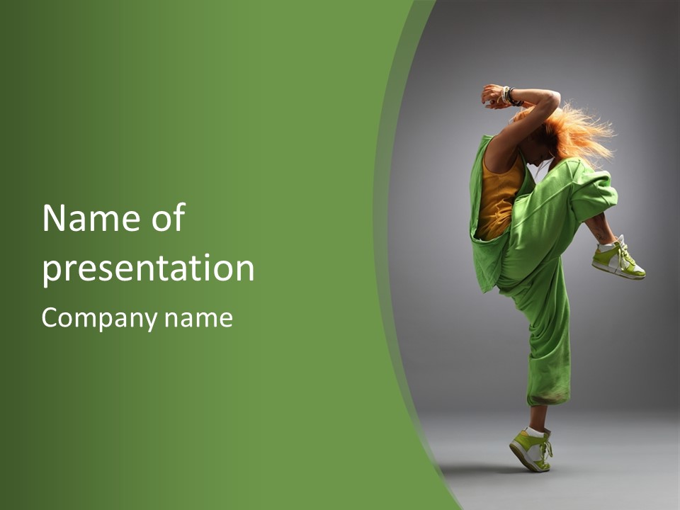 Posing Moving Flexibility PowerPoint Template