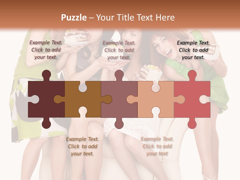 Girl Caucasian Female PowerPoint Template