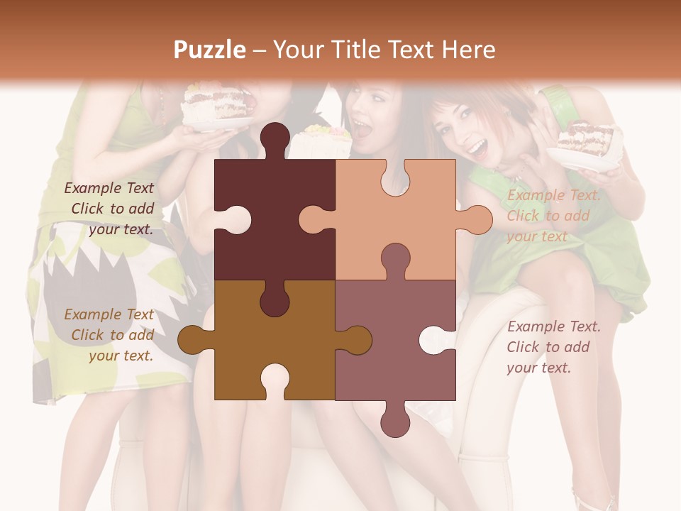 Girl Caucasian Female PowerPoint Template