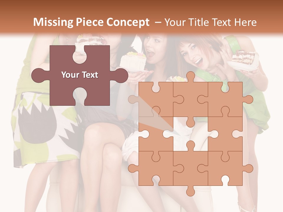 Girl Caucasian Female PowerPoint Template