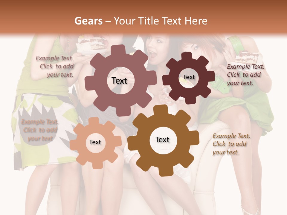 Girl Caucasian Female PowerPoint Template
