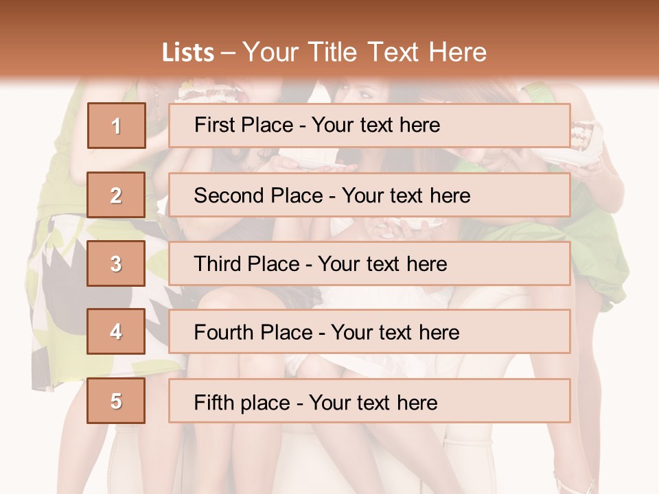 Girl Caucasian Female PowerPoint Template