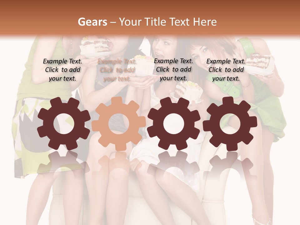 Girl Caucasian Female PowerPoint Template
