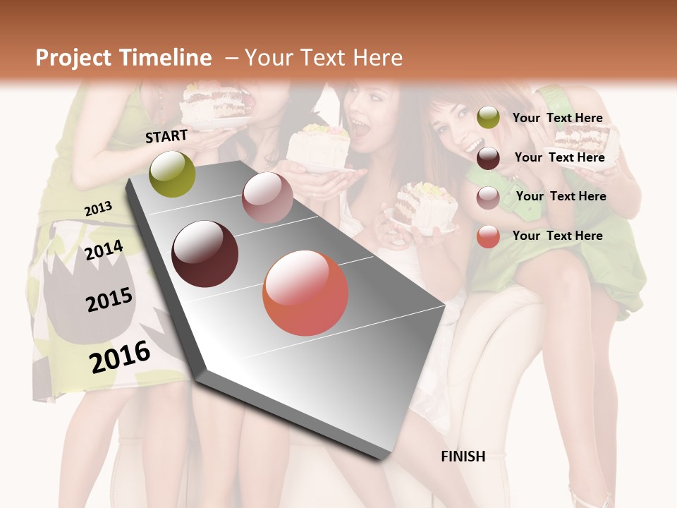 Girl Caucasian Female PowerPoint Template