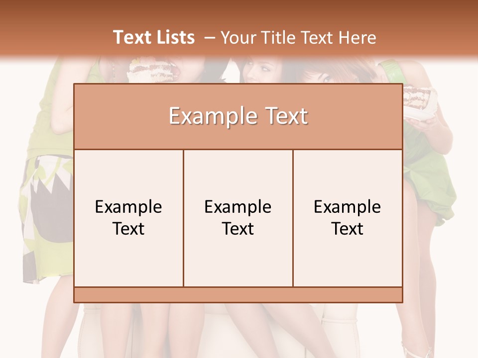 Girl Caucasian Female PowerPoint Template