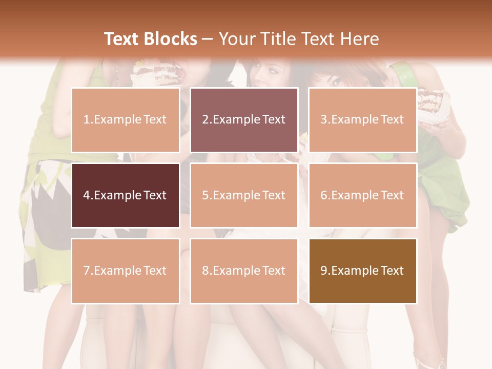 Girl Caucasian Female PowerPoint Template