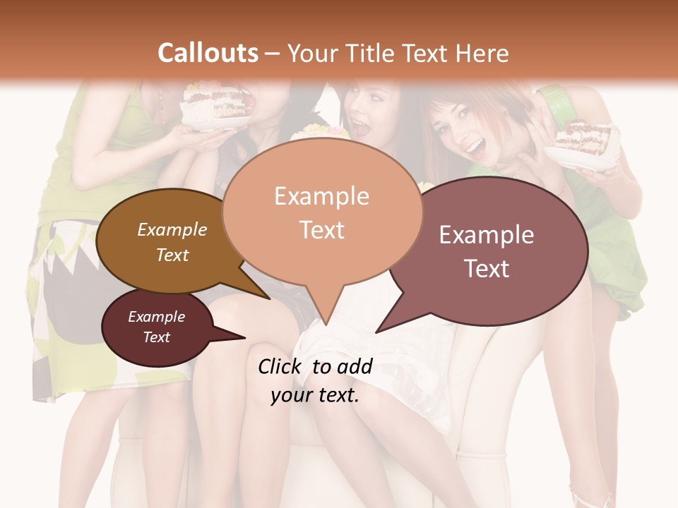 Girl Caucasian Female PowerPoint Template