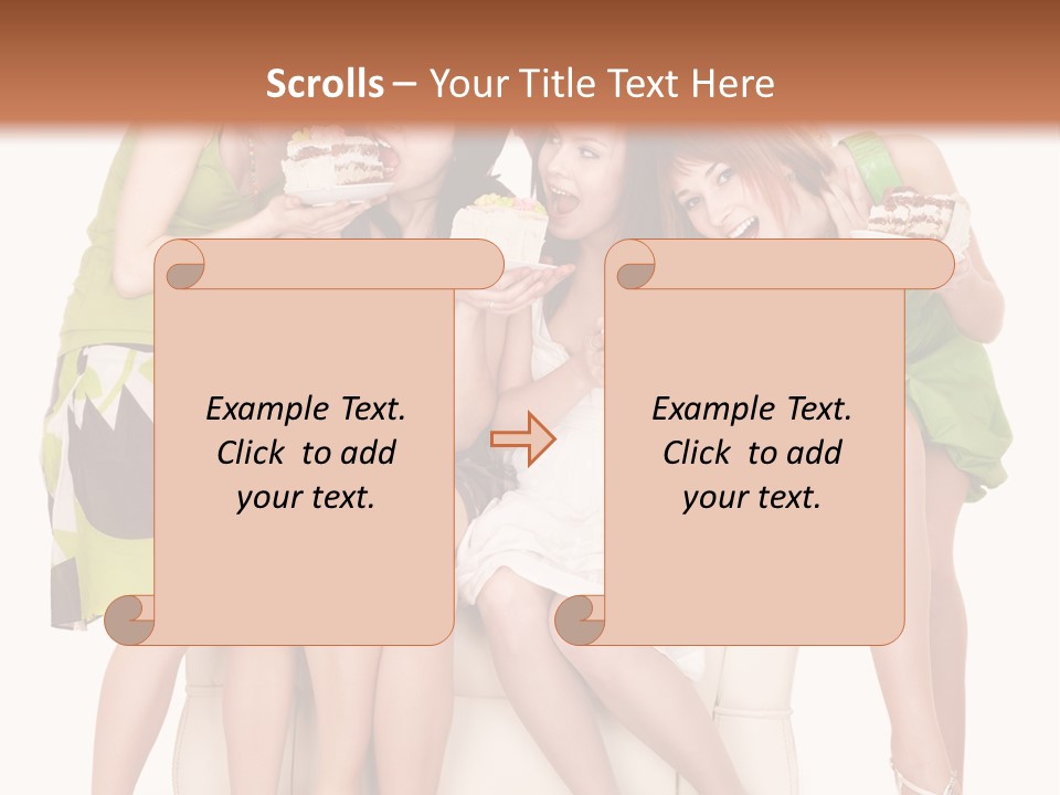 Girl Caucasian Female PowerPoint Template