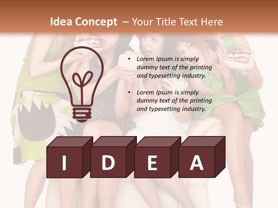 Girl Caucasian Female PowerPoint Template