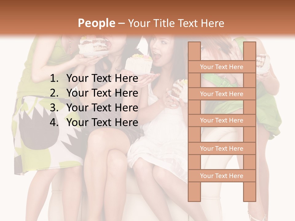 Girl Caucasian Female PowerPoint Template