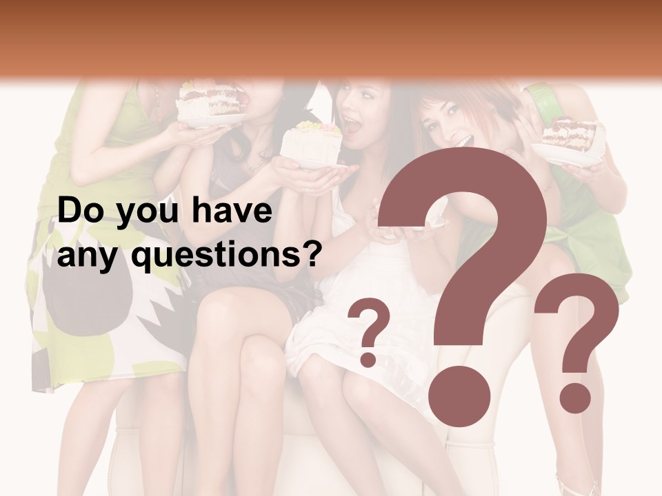 Girl Caucasian Female PowerPoint Template