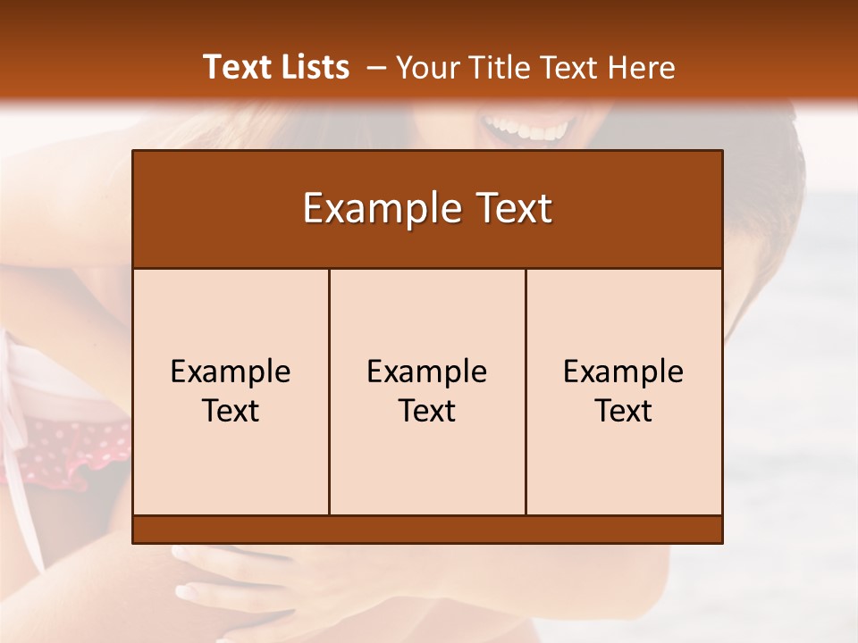 Woman People Family PowerPoint Template