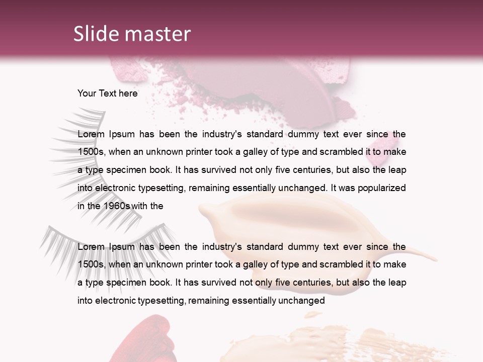 Dark Pink Cosmetic PowerPoint Template