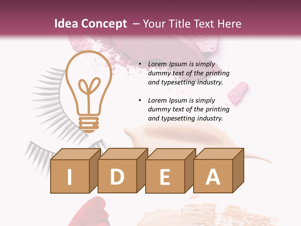 Dark Pink Cosmetic PowerPoint Template