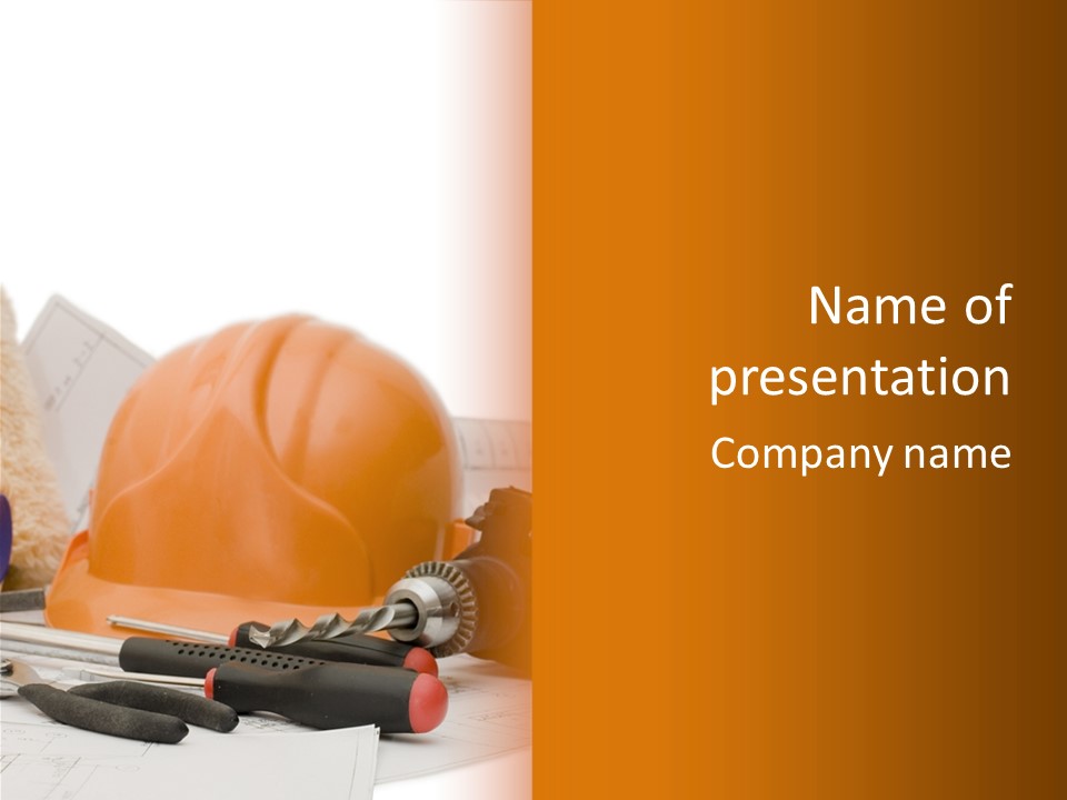 Helmet Mechanic Engineer PowerPoint Template