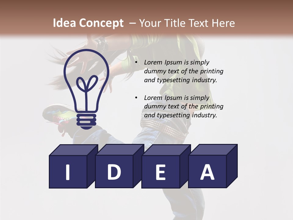 Posing Vertical Jump PowerPoint Template