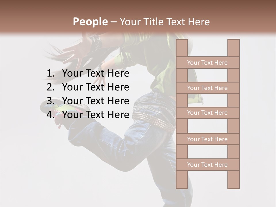 Posing Vertical Jump PowerPoint Template