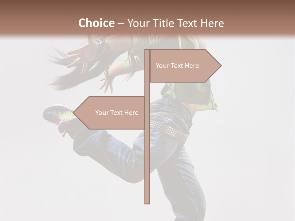 Posing Vertical Jump PowerPoint Template