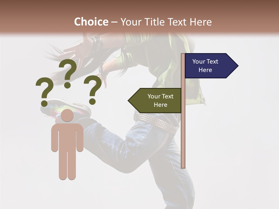 Posing Vertical Jump PowerPoint Template