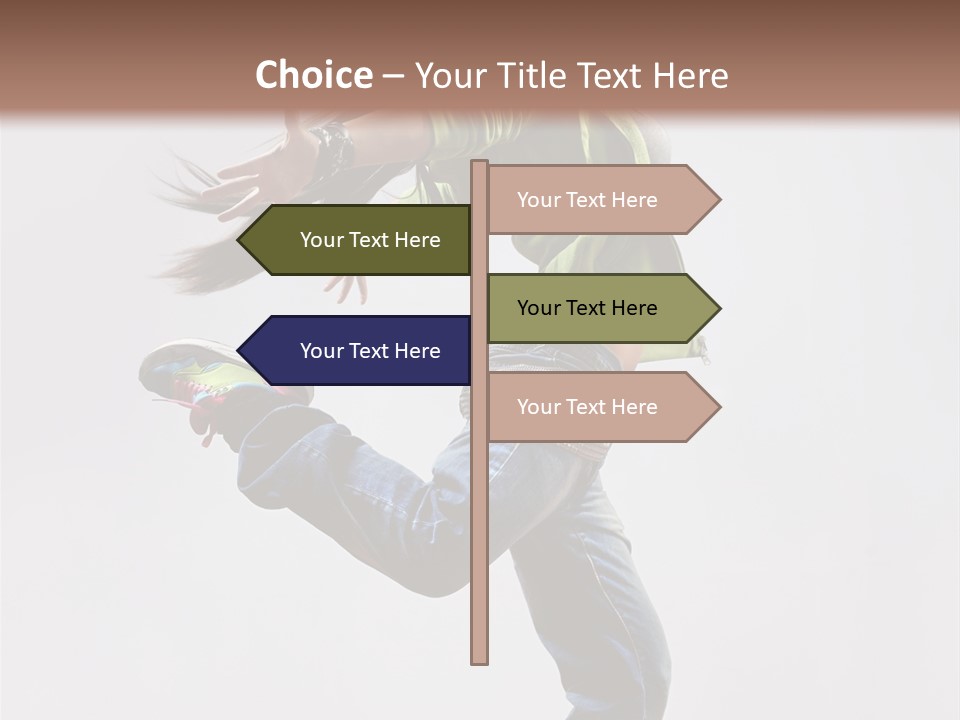 Posing Vertical Jump PowerPoint Template