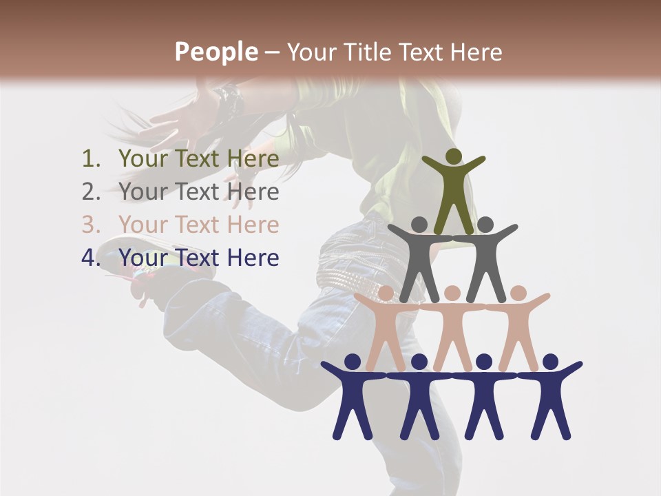 Posing Vertical Jump PowerPoint Template