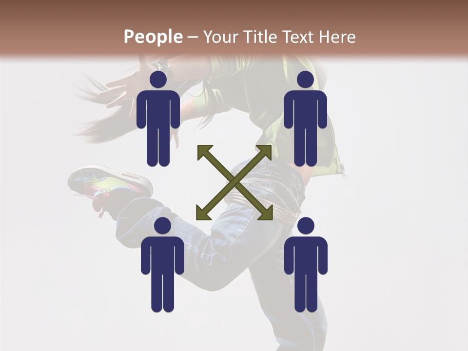 Posing Vertical Jump PowerPoint Template