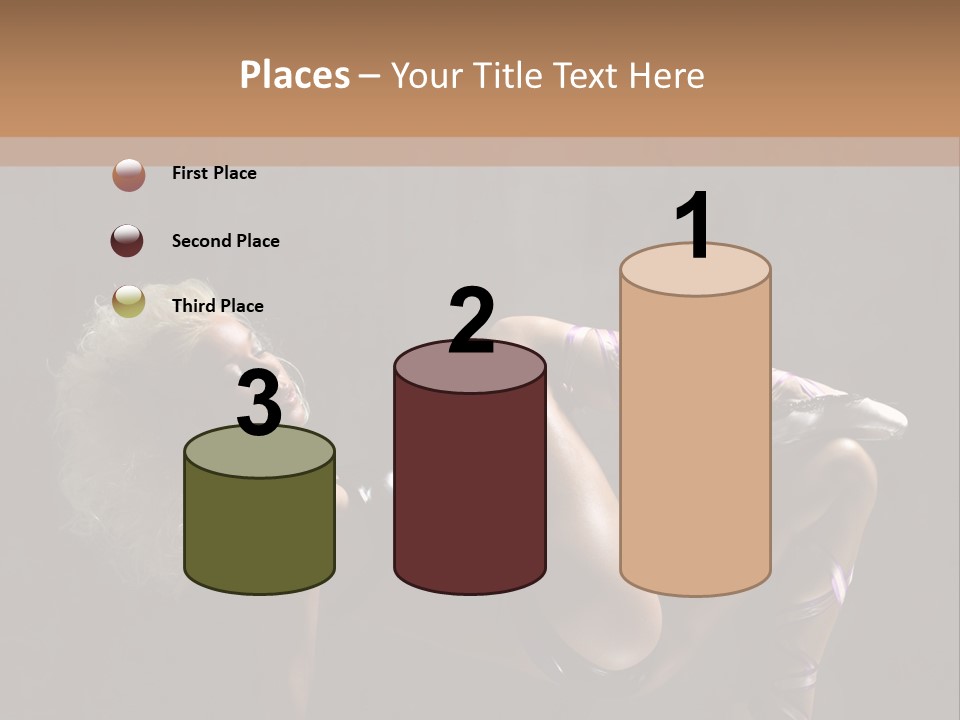 Blond Tiptoe Female PowerPoint Template