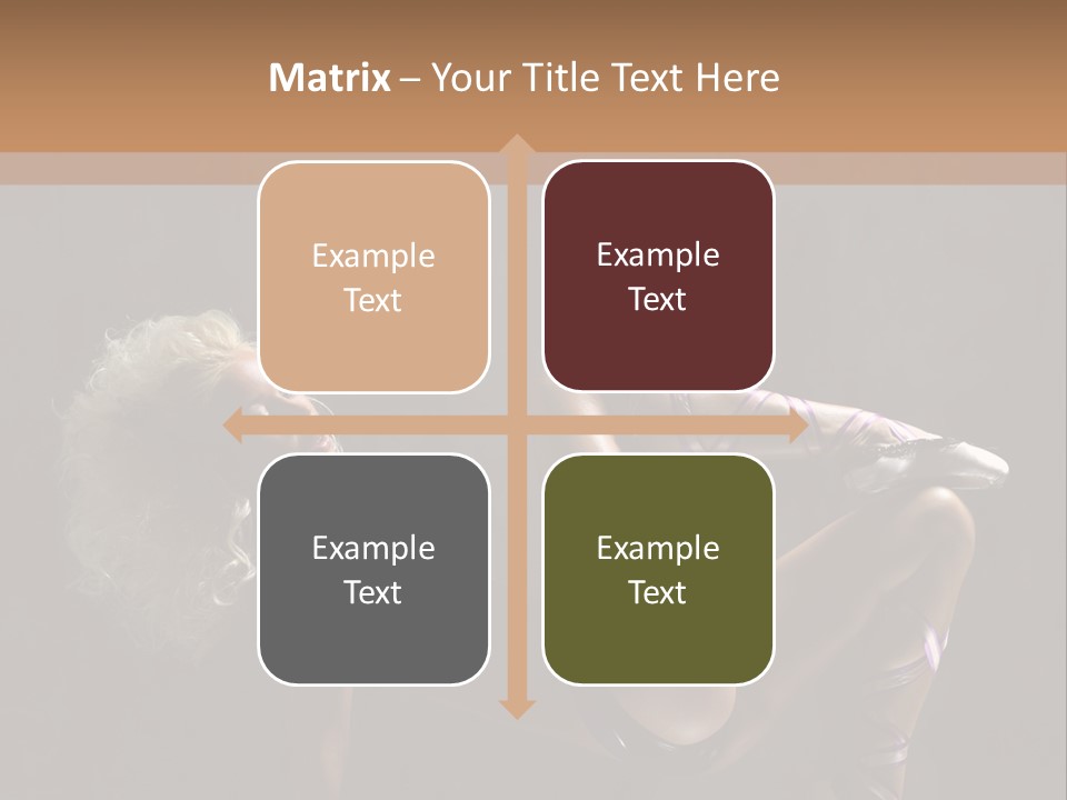 Blond Tiptoe Female PowerPoint Template