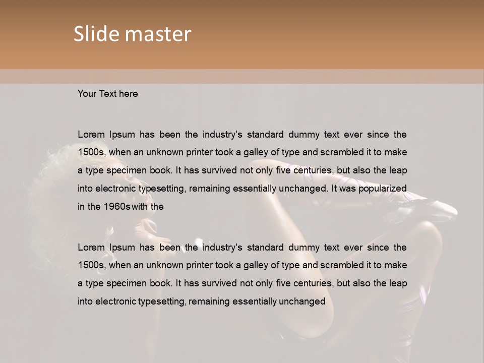 Blond Tiptoe Female PowerPoint Template