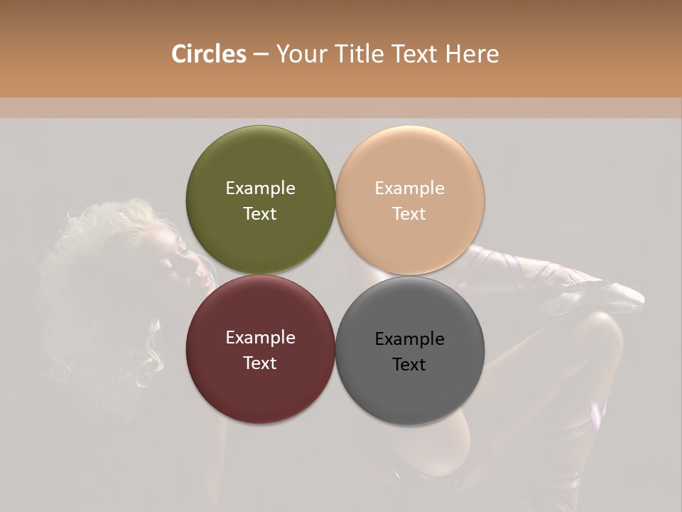 Blond Tiptoe Female PowerPoint Template